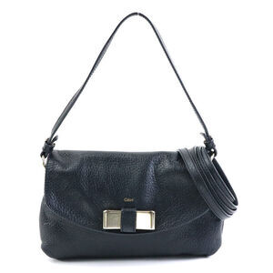 Chloe Shoulder Bag Black Leather